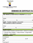 Demande de certificat d'urbanisme